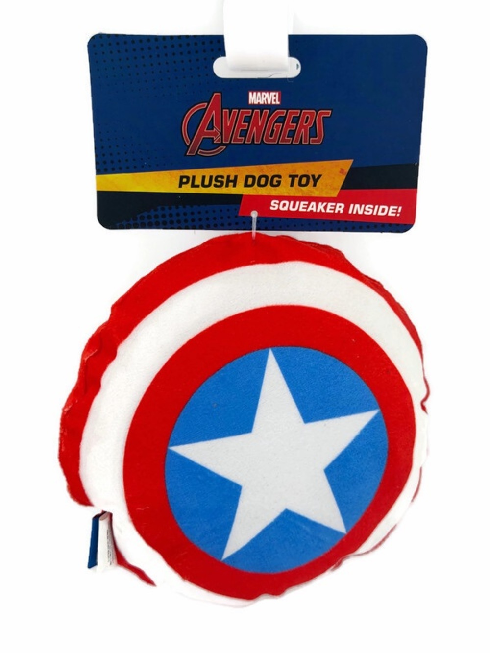 Marvel Avengers Captain America Plush Dog Toy with Squeaker